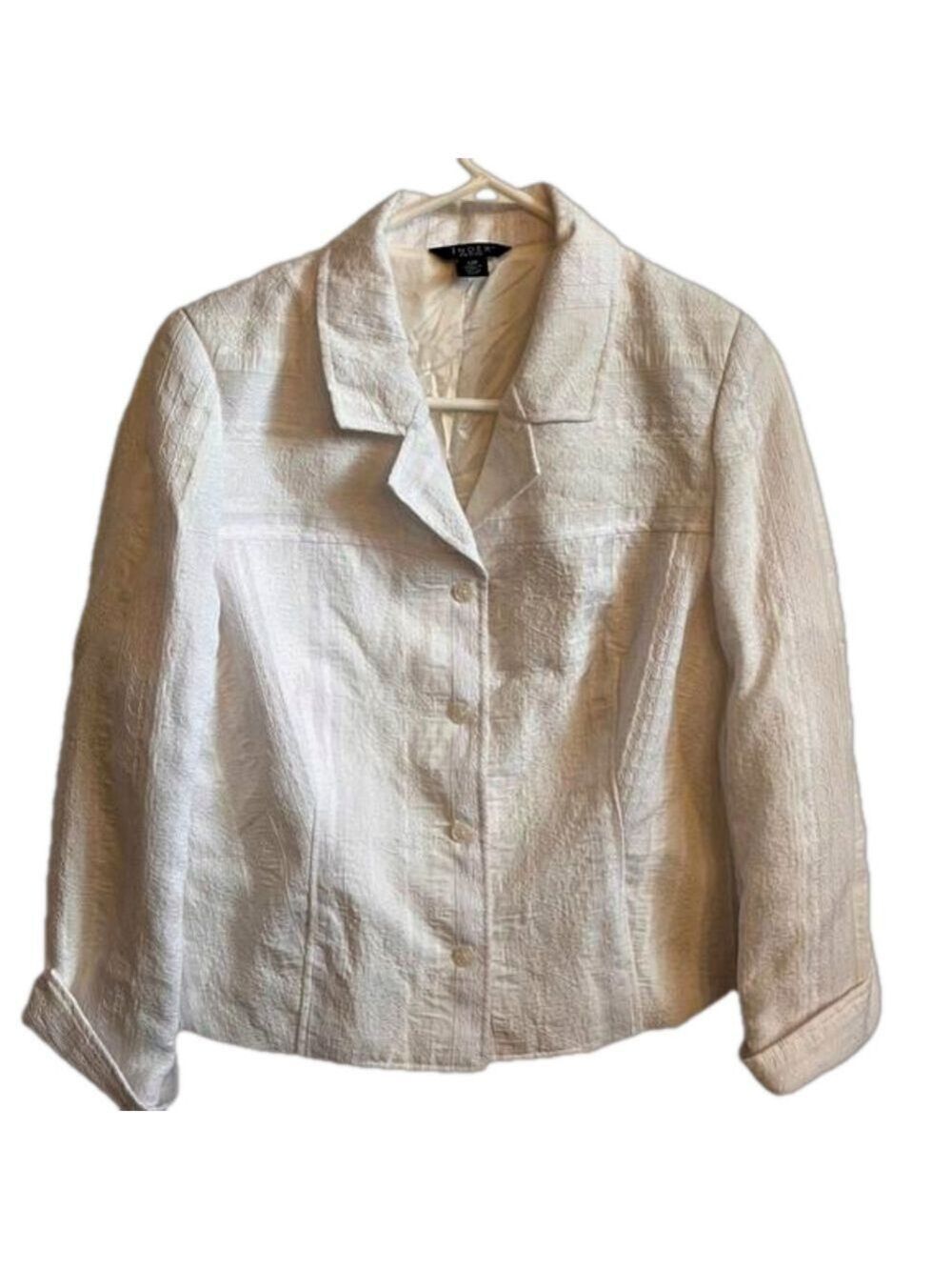 Index petite white textured blazer